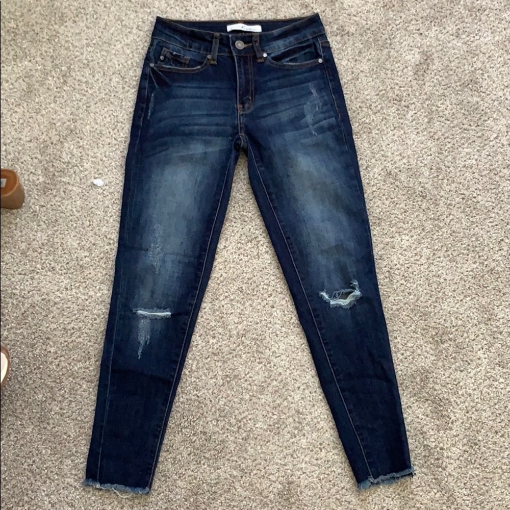Fringe Hem Jeans